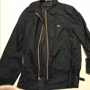 Lacoste Navy Blue Full ZIP Windbreaker Size-M
